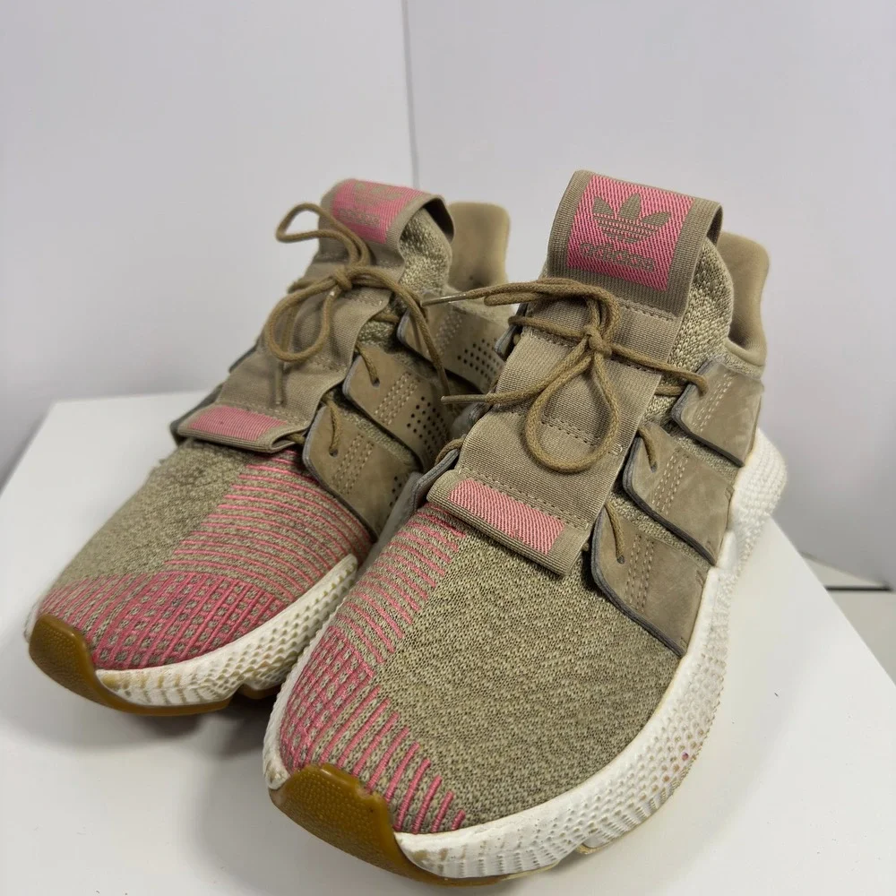 adidas Prophere J Sneaker‎ Big Girls Size 5.5Y Khaki Pink Chunky Upper AQ0508